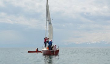 KLAIPĖDOJE LANKYSIS KATAMARANAS „LOVER“ SU HUMANITARINE MISIJA