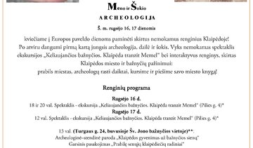 EUROPOS KULTŪROS PAVELDO DIENOS KLAIPĖDOJE