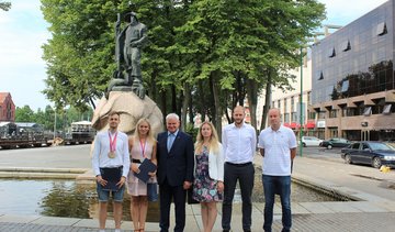 Pagerbti kurčiųjų badmintono rinktinės nariai