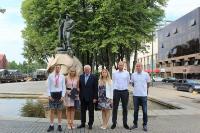 Pagerbti kurčiųjų badmintono rinktinės nariai