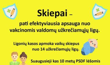 Informacija apie nemokamus skiepus