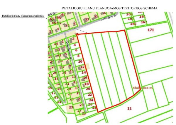 Informacija apie planuojamą rengti teritorijos, apimančios žemės sklypus, kurių kadastriniai Nr....