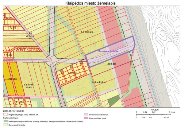 Informacija apie planuojamą rengti apie 3,3 ha teritorijos prie magistralinio kelio A13...